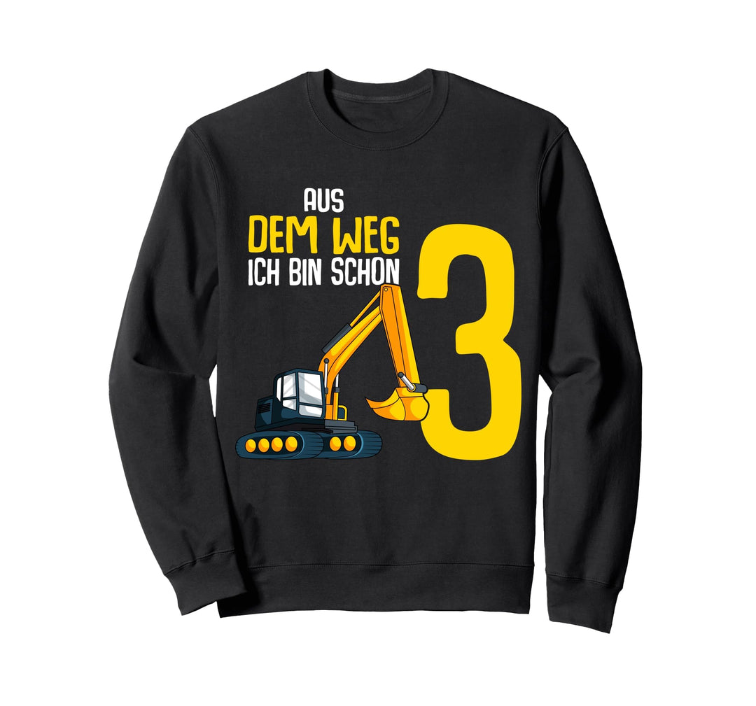 3. Geburtstag Bagger Baggerfahrer 3 Jahre Kinder Junge Sweatshirt