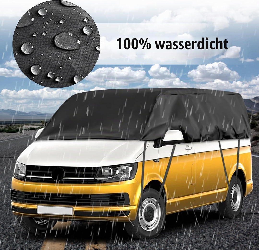 Autoabdeckung Wasserdicht Ersatz für VW T5 T6 SWB, Sonnenfest Hälfte Autoabdeckung, Halbgarage UV Be