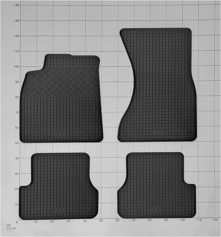 Stylisches Gummi- und Kofferraumwanne Set geeignet für Audi A6 Stufenheck C7 ab 2011 bis 2017 - Schü