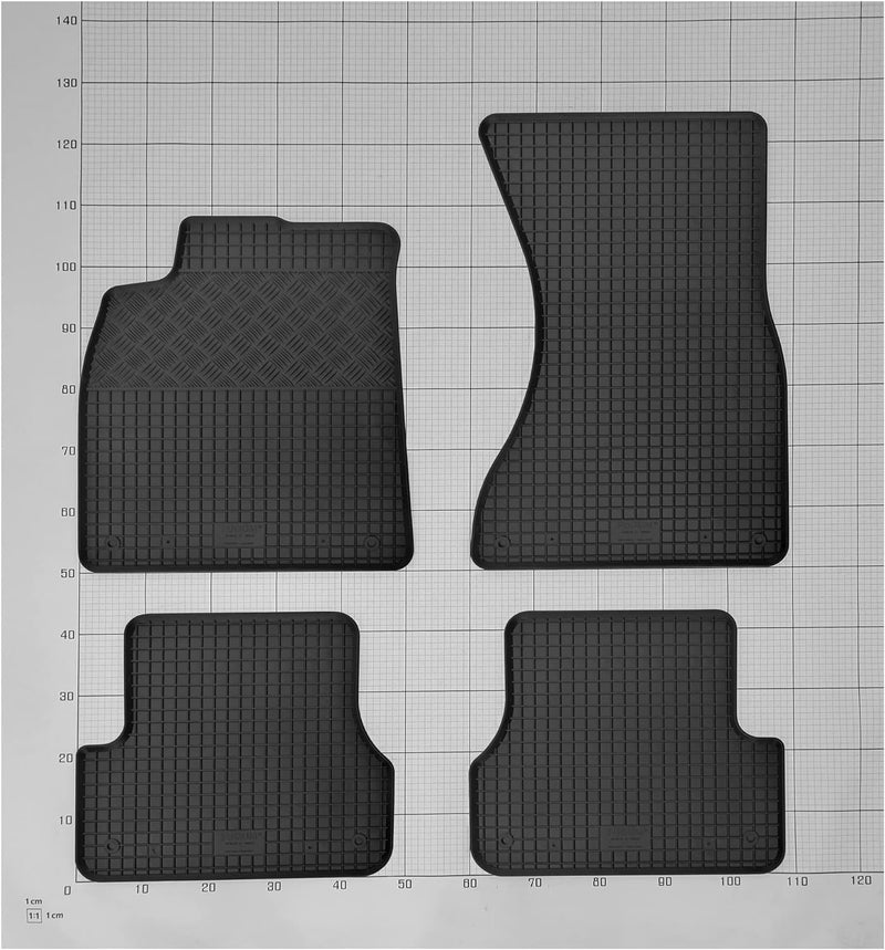 Stylisches Gummi- und Kofferraumwanne Set geeignet für Audi A6 Stufenheck C7 ab 2011 bis 2017 - Schü