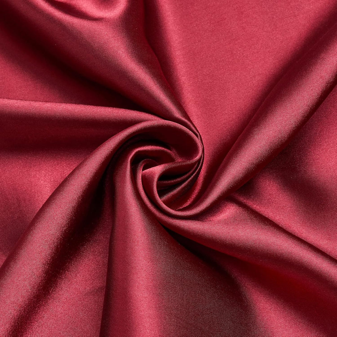 Satin Bettwäsche 155x220 Rot Weinrot Dunkelgrau Wendebettwäsche Uni Uni Modern Elegant Bettbezug Set