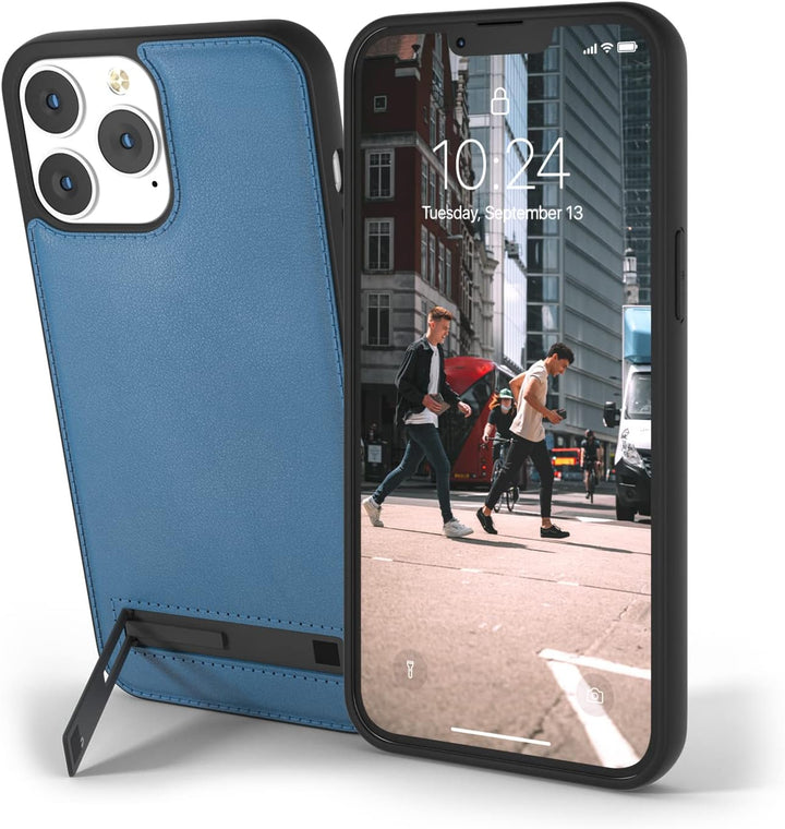 Snakehive Metro Lederhülle für Apple iPhone 13 Pro Max || Echtleder Handyhülle mit Standfunktion ||