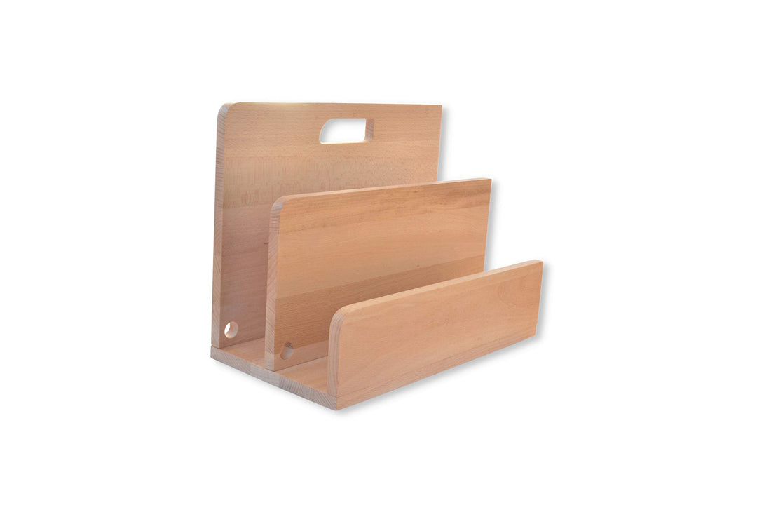 Natuhr Zeitungsständer Tidy Holz Zeitungshalter Ladestation für Handys, Tablets & Smartphones (Buche