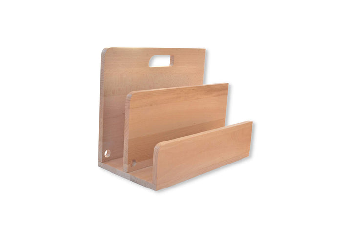 Natuhr Zeitungsständer Tidy Holz Zeitungshalter Ladestation für Handys, Tablets & Smartphones (Buche