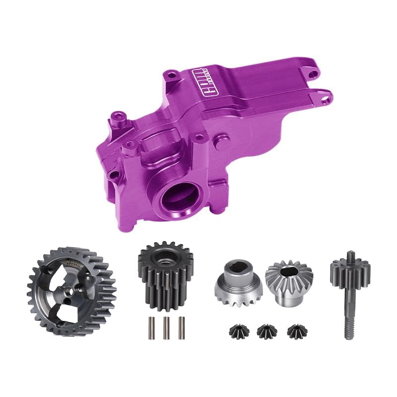 GPM Aluminium 7075 Alloy Transmission Case + 40Cr Steel Transmission Gear Set for LOSI 1/24 Micro-B
