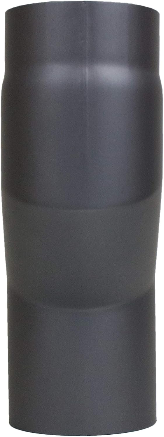 LANZZAS Ofenrohr Stufenbogen mit 80 mm Versatz, im Durchmesser, DN Ø 120 mm, Farbe: gussgrau - weite