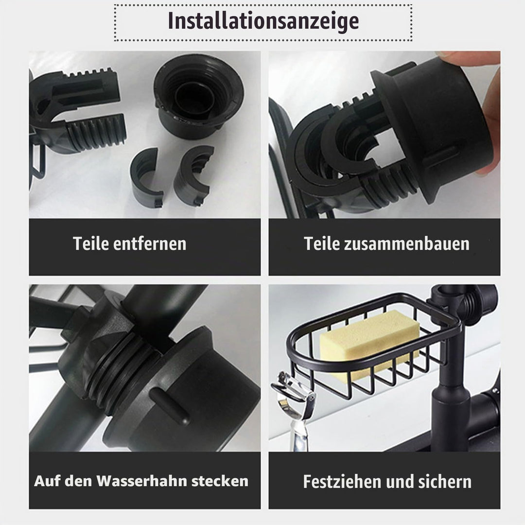 Wasserhahn Lagerregal, Spülbecken Organizer, Küchenarmatur Schwammhalter, Spülbecken Organizer Hänge