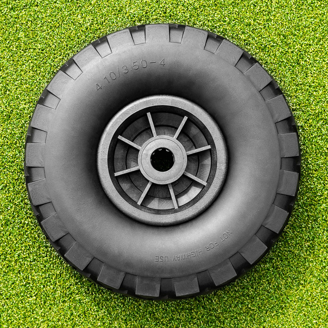 FORZA Alu110 Ersatzfussballtor | Extrabreites schwarzes Gummirad für Fussballtore | Nur einstichgesi