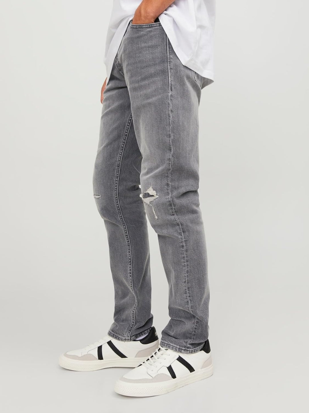 JACK & JONES Male Slim Fit Jeans JJIGLENN JJORIGINAL CB 022 BF Slim Fit Jeans 36W / 32L Black Denim,