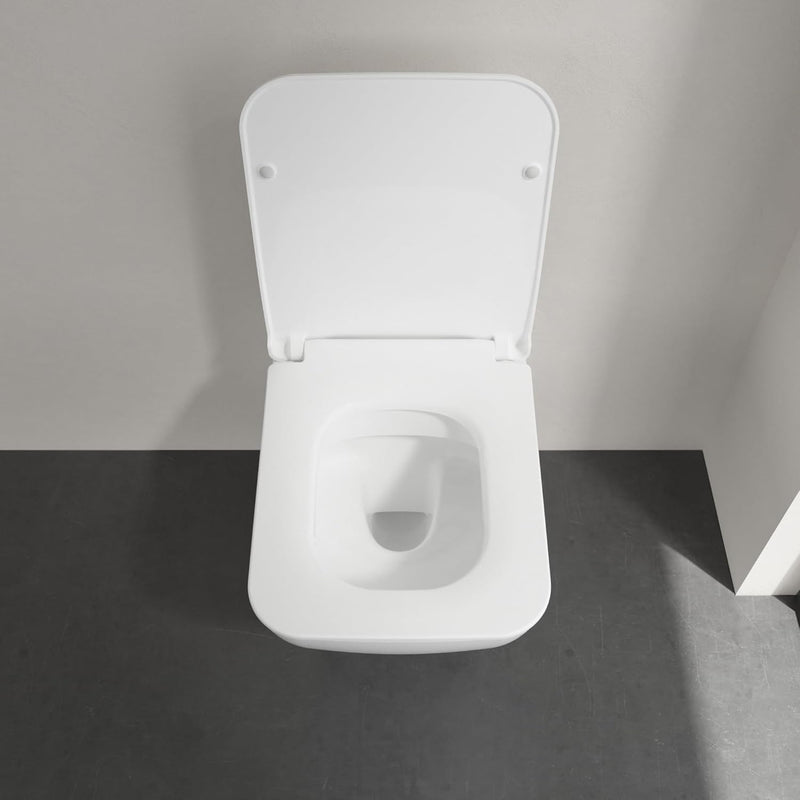 Villeroy & Boch Venticello WC-Sitz SlimSeat, abnehmbarer Toilettensitz mit Absenkautomatik, aus bruc