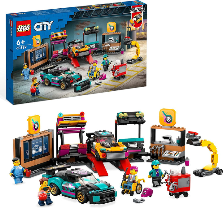 LEGO 60389 City Autowerkstatt, Mechaniker-Spielzeug-Werkstatt mit individuell gestaltbaren Spielzeug