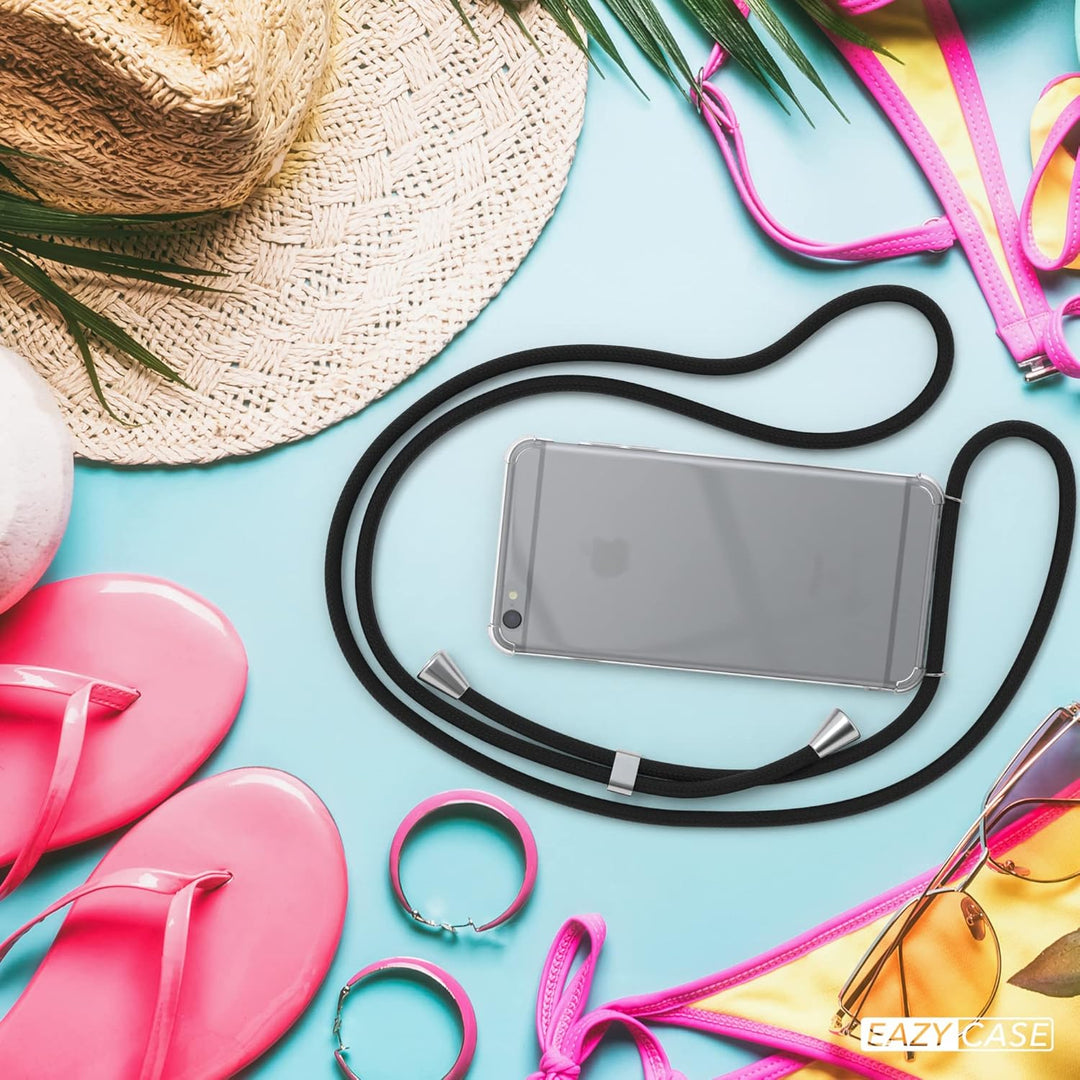 EAZY CASE Handykette kompatibel mit iPhone 6 / 6s Handyhülle mit Metall Umhängeband und Ersatz Korde