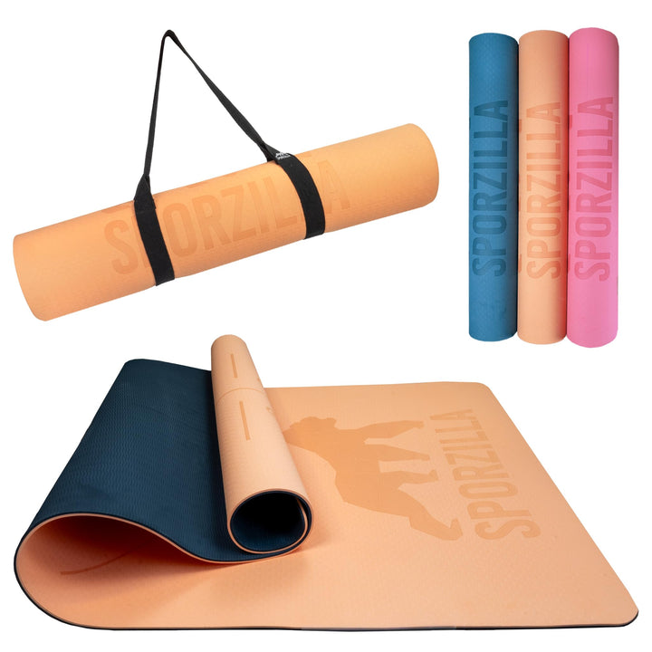 Premium XL Fitnessmatte, Yogamatte, extra breit 80 cm, 8 mm stark, rutschfest & schadstofffrei, mit