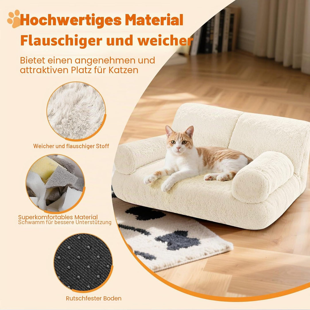 Gimars Grosse Katzen Bett – 10% mehr Füllung, Orthopädisches, Flauschiges, Waschbares Katzenbett mit