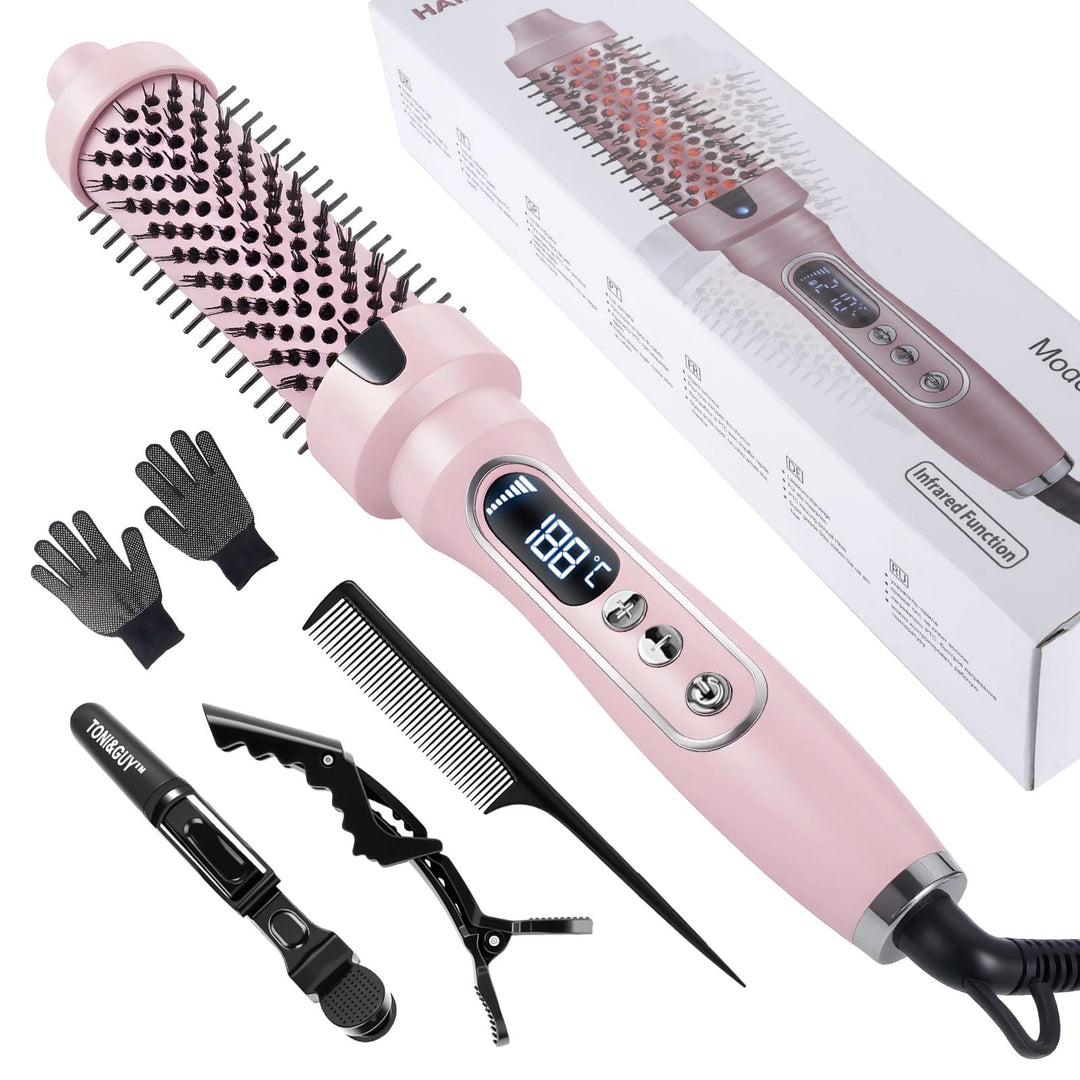 38 mm Thermal Brush, 3-in-1 Thermobürste für Schnelles Volumen, Locken, Glätten, Salon-Blowouts,5 Te