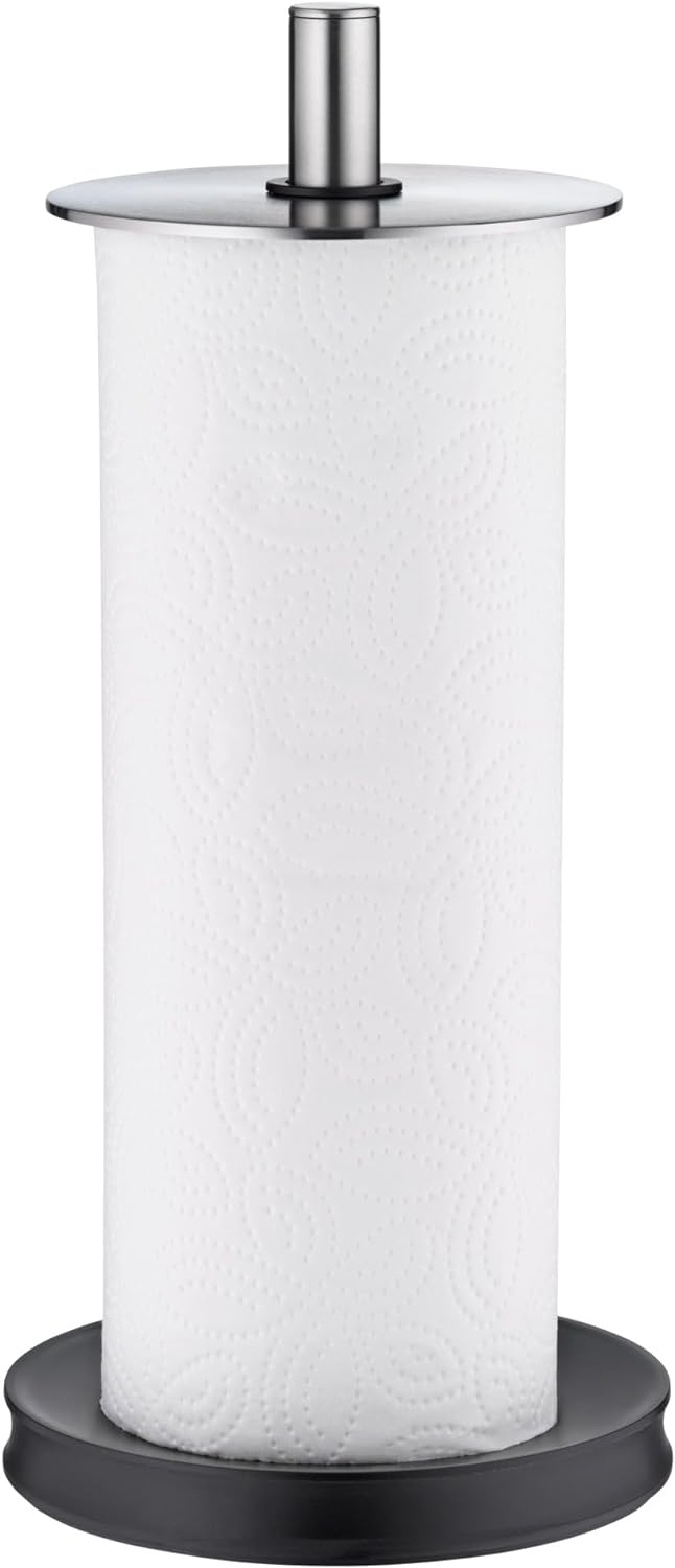 WMF Depot Küchenrollenhalter stehend 32 cm, Cromargan Edelstahl, Silikonfüsse spülmaschinengeeignet