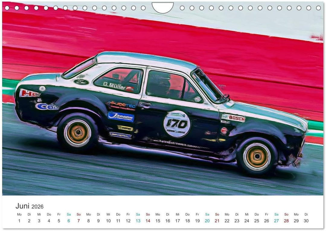 Kultautos - Capri und Escort (Wandkalender 2026 DIN A4 quer), CALVENDO Monatskalender: Autos mit spo
