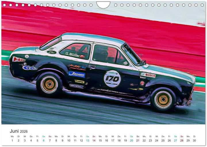Kultautos - Capri und Escort (Wandkalender 2026 DIN A4 quer), CALVENDO Monatskalender: Autos mit spo
