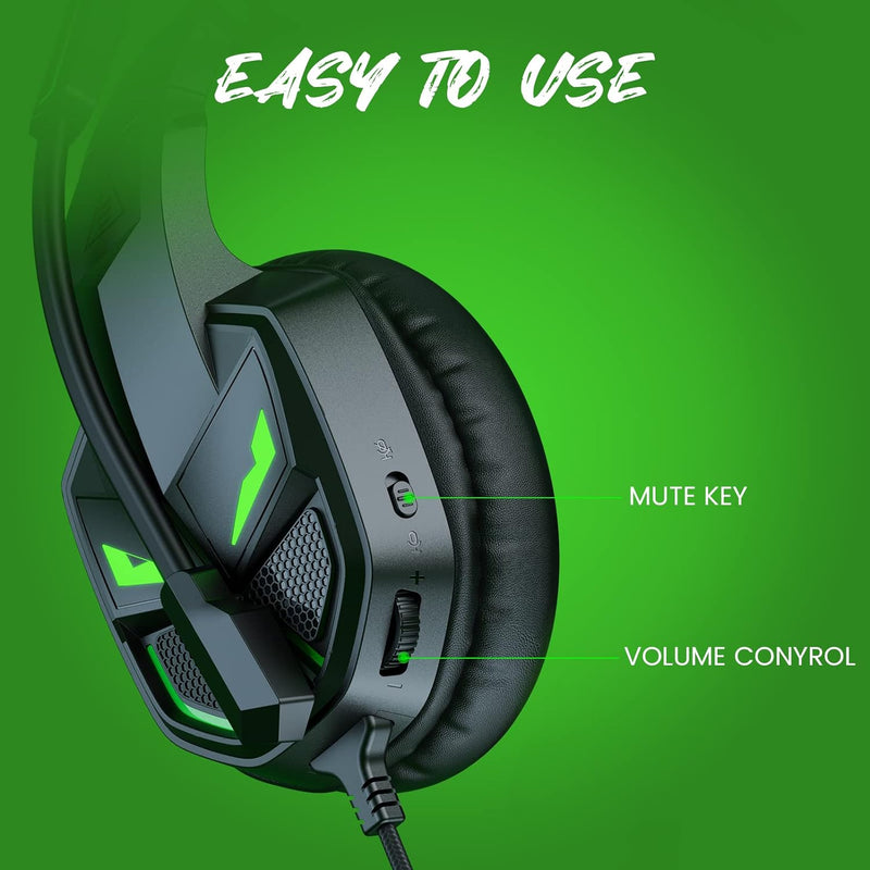 EKSA Fenrir Gaming Headset, Headset mit Mikrofon für PS4 PS5 Xbox one PC Mac Laptop, 3D Surround Sou