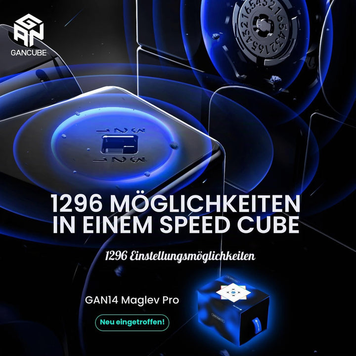 GAN14 Maglev Pro Zauberwürfel Magnetisch 3x3, Magic Speed Cube mit Pro Level Anti-POP &amp; Anpassbarem