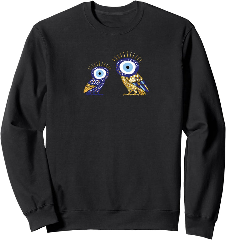 Böses Auge Fluch Schutz Kunstdruck - Zwei Eulen Sweatshirt