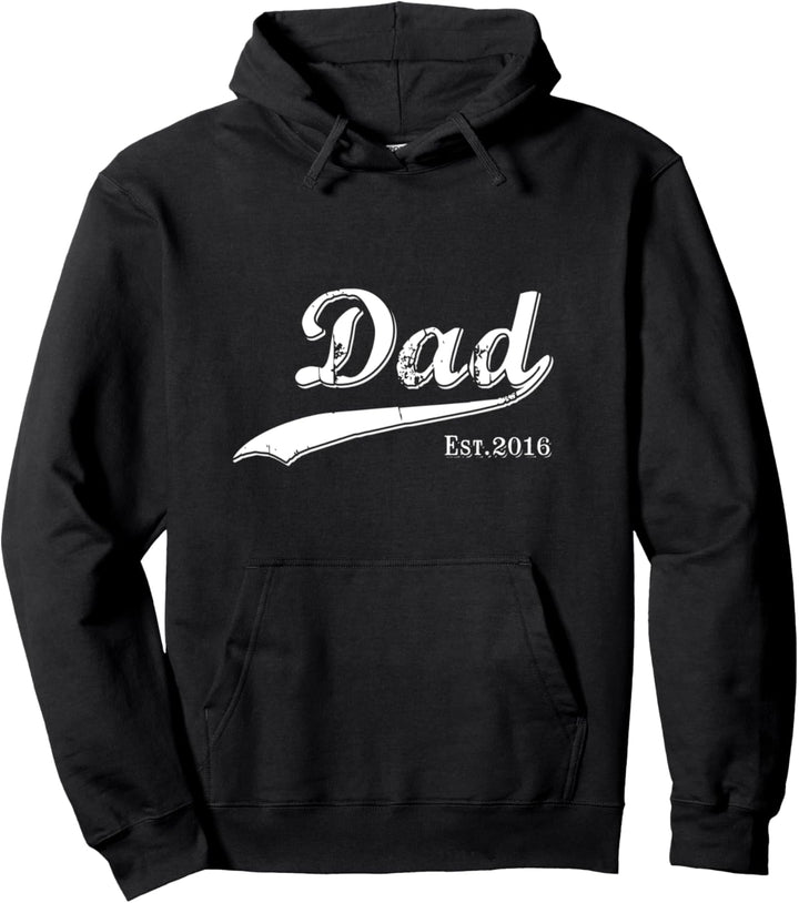 Dad Est 2016 Vatertagsgeschenk Daddy Seit 2016 etabliert Pullover Hoodie