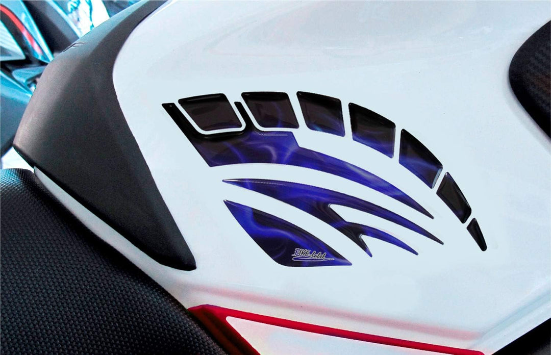 BIKE-label Seitentank Tankpad Flame Blue Flammen kompatibel für Suzuki 810006