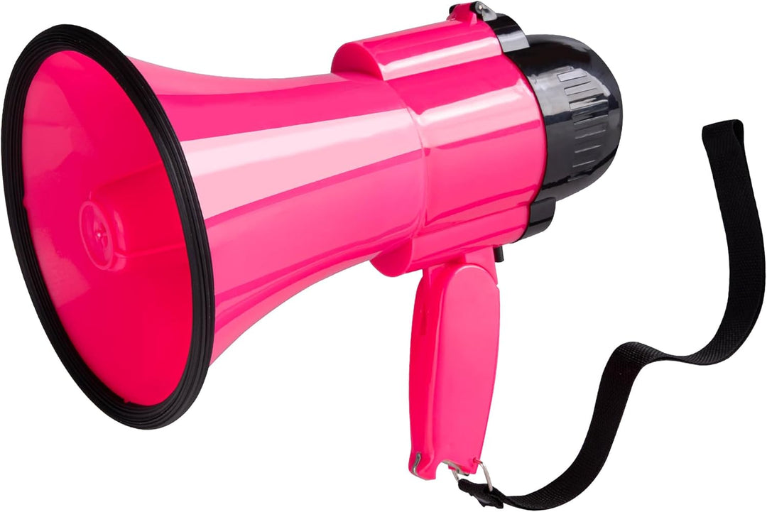MyMealivos Tragbares Megafon Bullhorn 20 Watt Power Megafon Lautsprecher Sprach- und Sirenen-/Alarmm