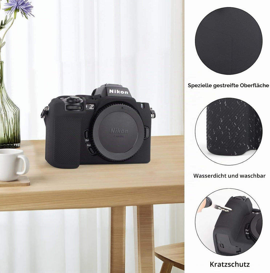 MUZIRI KINOKOO Silikonhülle kompatibel für Nikon Z50 II Digitalkamera, weiches Gummi Z50II Schutzhül