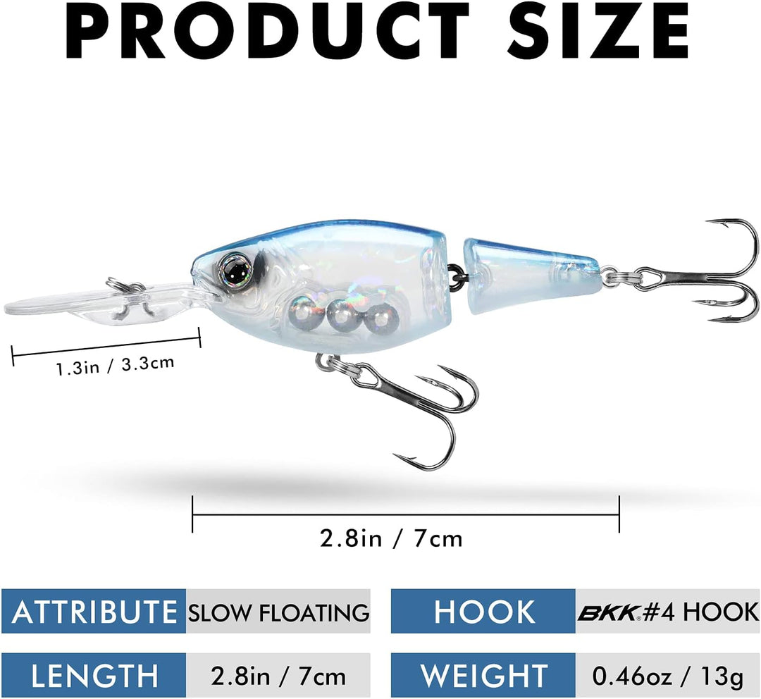 TRUSCEND Kunstköder Hecht, Fisch Köder für Zander Barsch Forellen Wobbler Swimbait, Angelköder Fisch