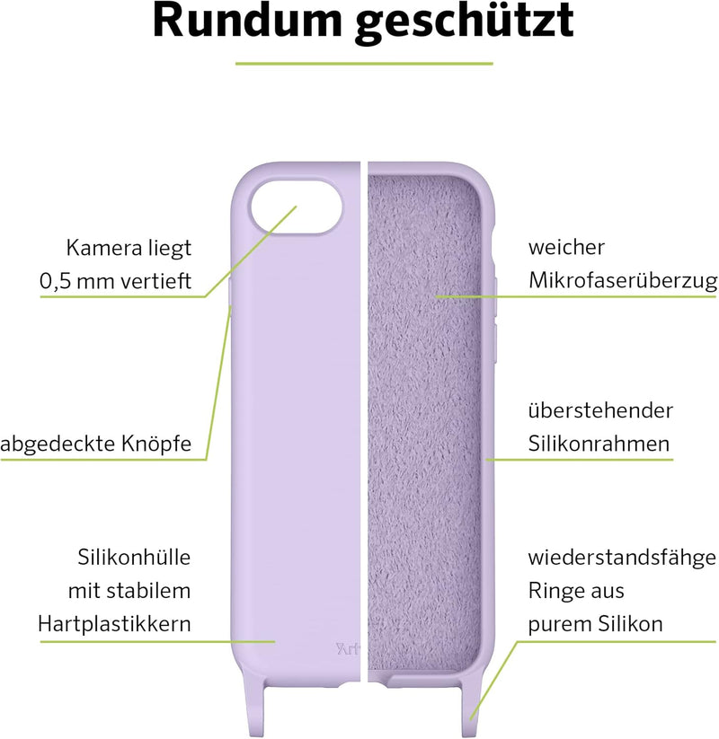 Artwizz HangOn Case kompatibel für iPhone SE (2022/2020) / 8/7 - Elastische Schutzhülle aus Silikon