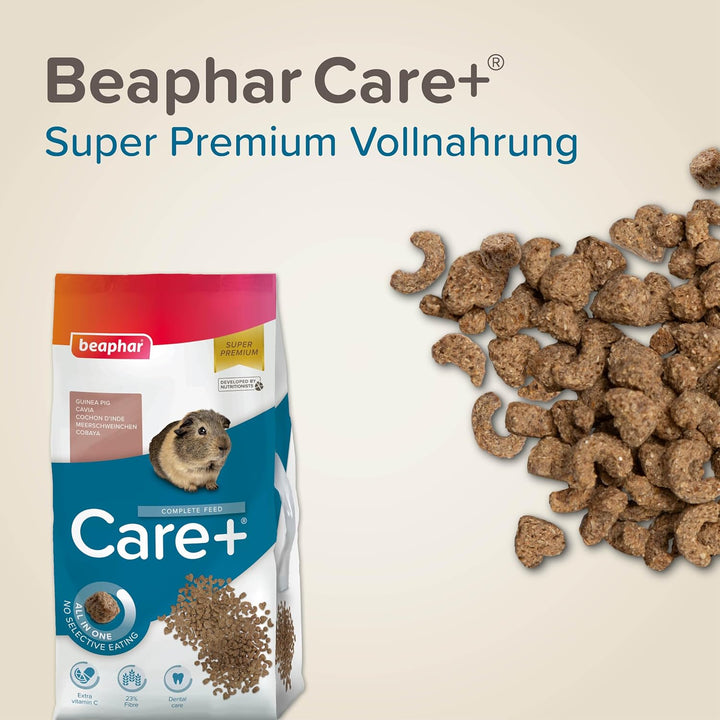 Care+ Meerschweinchen | Meerschweinchenfutter mit lebenswichtigem Vitamin C | Fördert den gesunden Z
