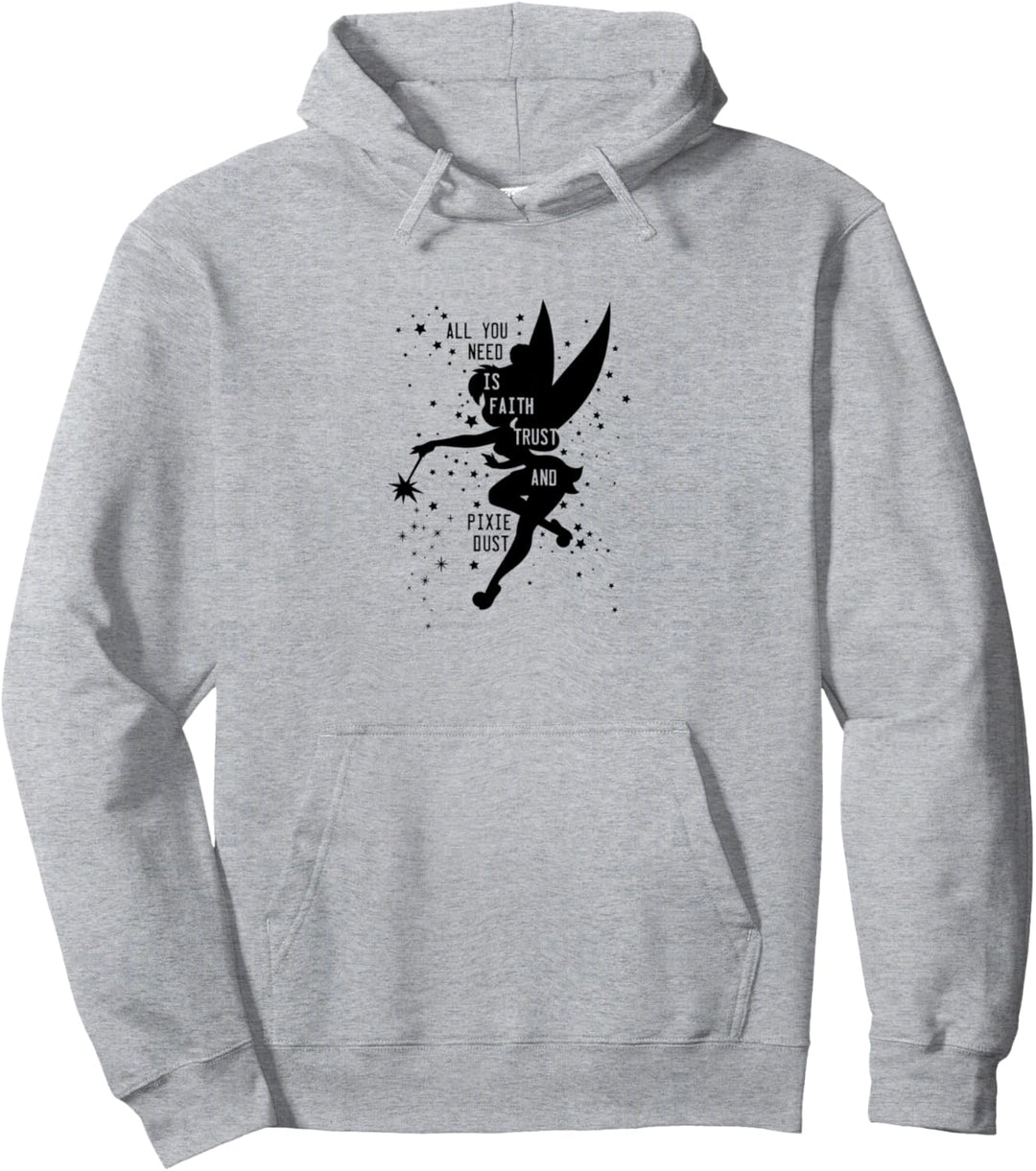 Disney Peter Pan Tinker Bell Pixie Dust Silhouette Pullover Hoodie