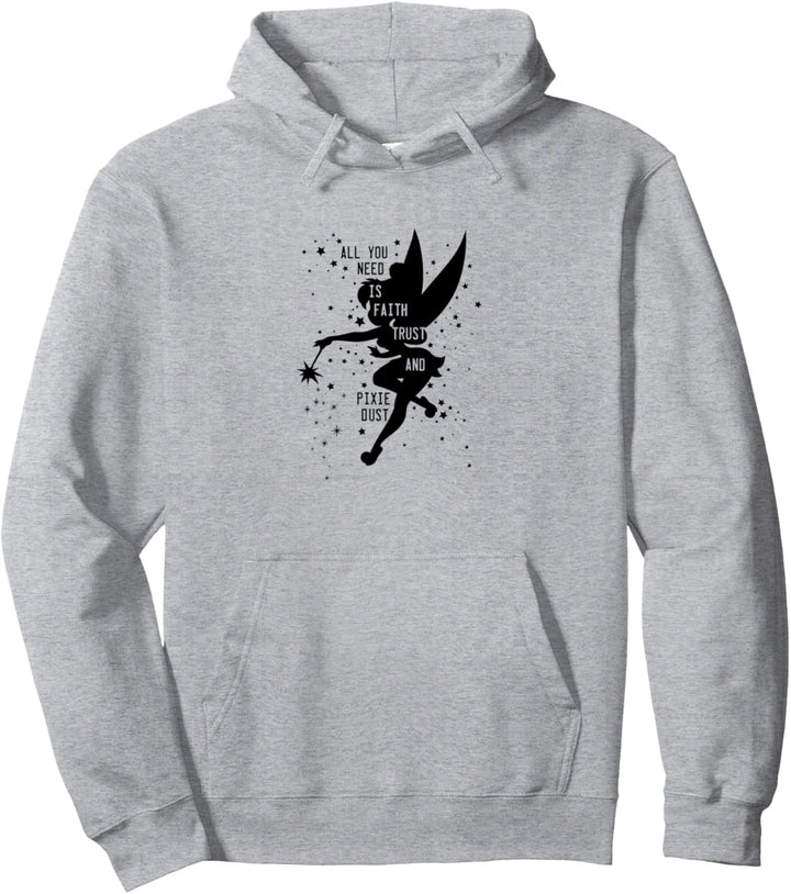 Disney Peter Pan Tinker Bell Pixie Dust Silhouette Pullover Hoodie