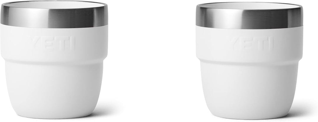 YETI Rambler Stapelbare Tasse Mit DuraSip Keramikbeschichtung, White, 2 Pack 4 oz (118 ml), White