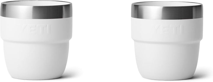 YETI Rambler Stapelbare Tasse Mit DuraSip Keramikbeschichtung, White, 2 Pack 4 oz (118 ml), White