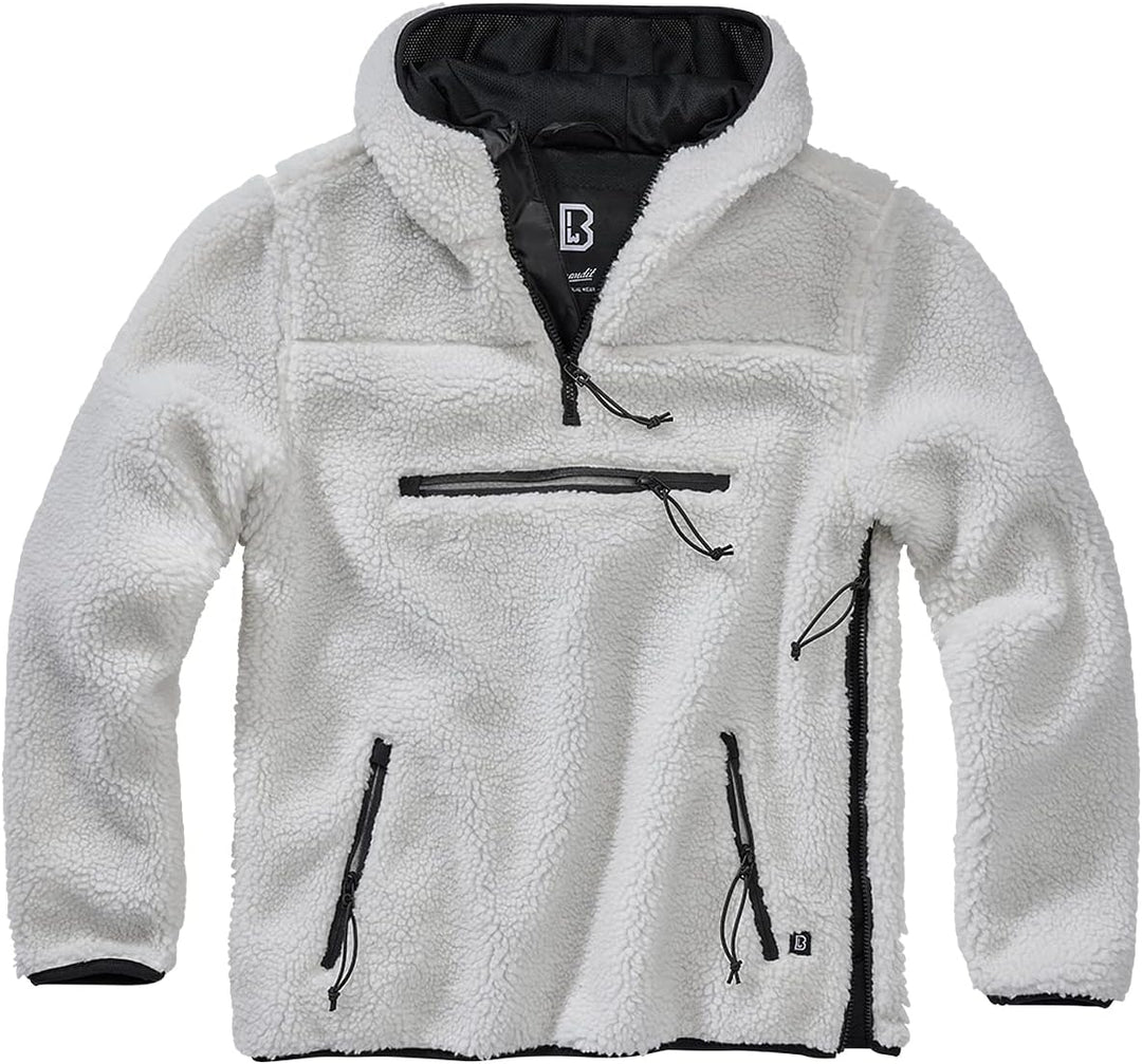 Brandit Teddyfleece Worker Pullover L Weiss, L Weiss