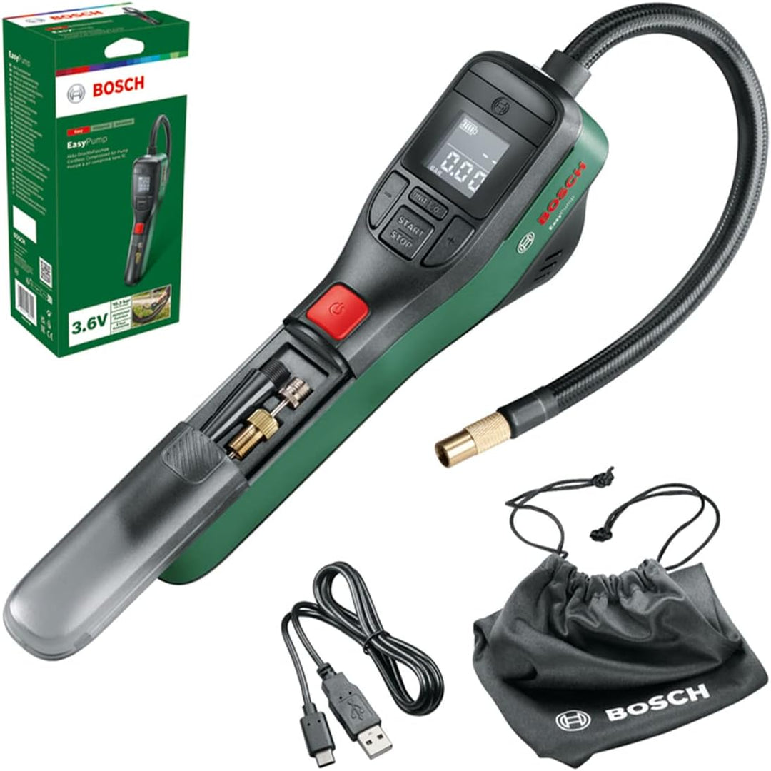 Bosch elektrische Luftpumpe/Luftpumpe für Luftmatratze EasyInflate 18V-500 & Fahrradpumpe/Luftpumpe/