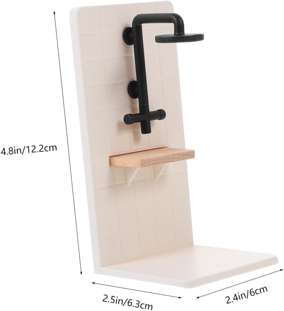 UPKOCH Massstab Realistische Langlebige Mini Dusche Puppenmöbel für Detailgetreue Puppenhaus Szene S