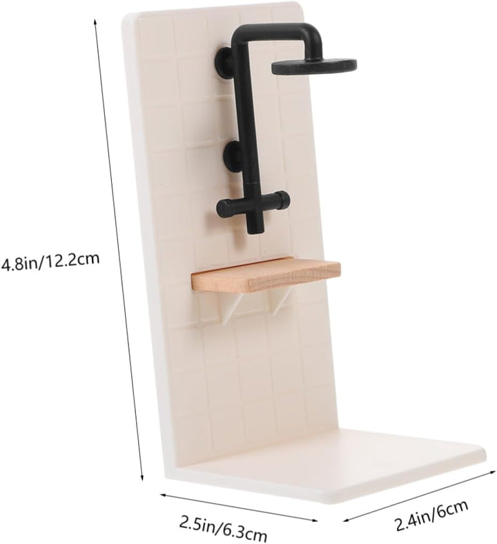 UPKOCH Massstab Realistische Langlebige Mini Dusche Puppenmöbel für Detailgetreue Puppenhaus Szene S