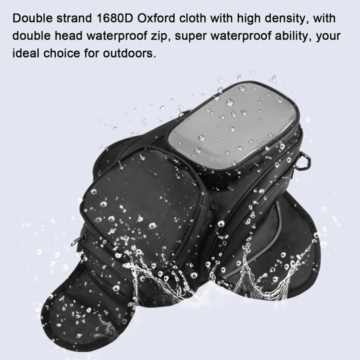 Motorrad Tankrucksack, Magnetbefestigung wasserdichte Tanktasche als Umhängetasche mit Reflektierend