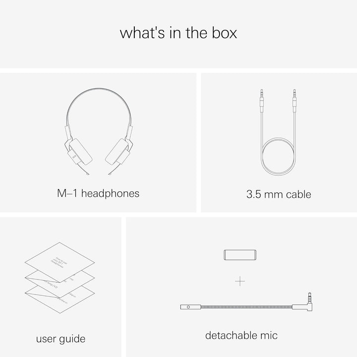 Teenage Engineering M-1 Headphone für OP-Z, Smartphones und Tablets (faltbar, Mikrofon und Kabel abn