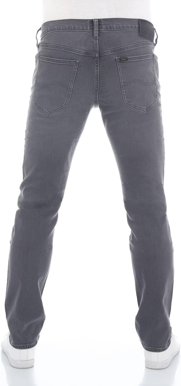 Lee Herren Jeans Regular Fit Daren Zip Fly Hose Straight Jeanshose Baumwolle Denim Stretch Blue Schw