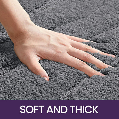 DEXI Badteppich rutschfest 40 x 60cm, weicher Mikrofasern Badematte, Wasserabsorbierende Badezimmert