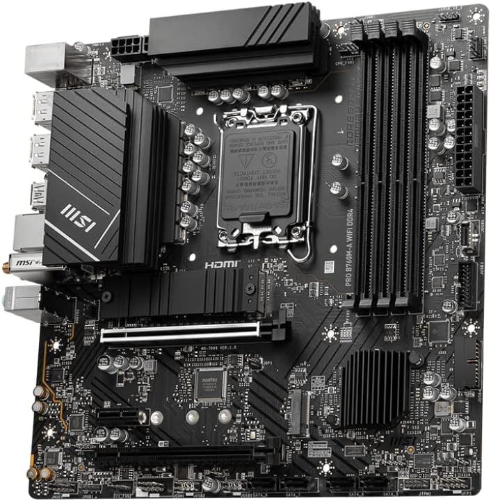 MSI PRO B760M-A WiFi DDR4 ProSeries Motherboard (unterstützt Intel Prozessoren der 12. / 13. Generat