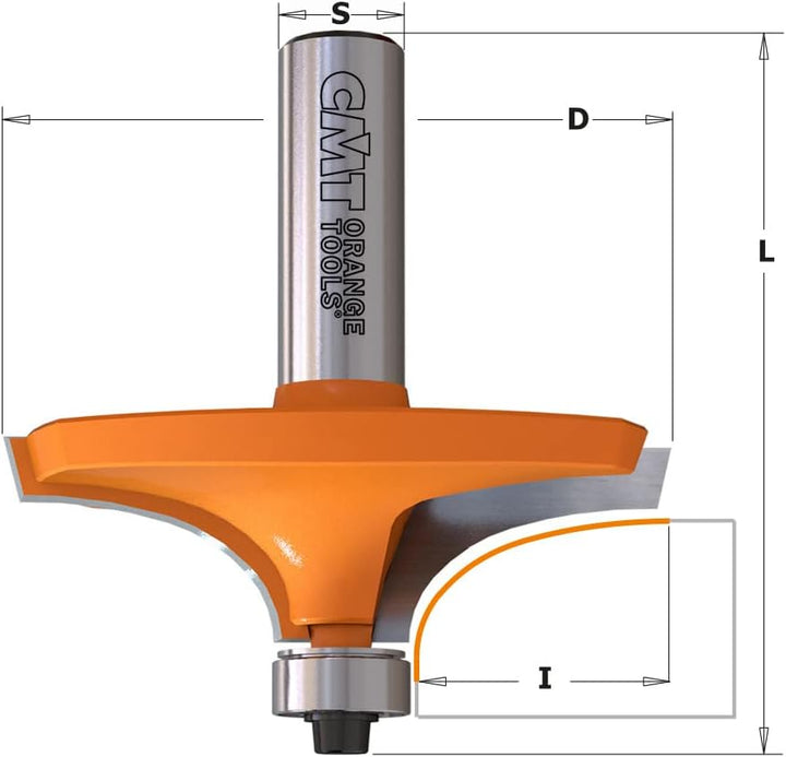 CMT ORANGE TOOLS 956.601.11 - TSCHKANTEN U.HANDLAUF-FRÄSER HM D=63.5X19 S=12