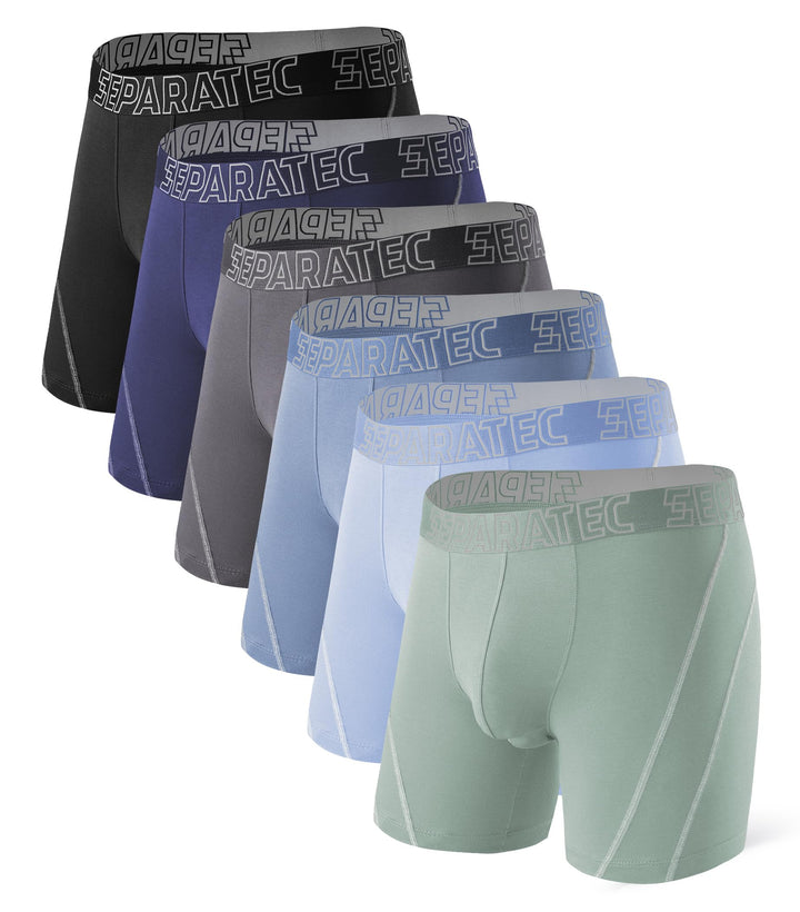 Separatec Herren Boxershorts Glattes Bambus Rayon mit getrennten Beuteln Unterwäsche 3er Pack Boxers