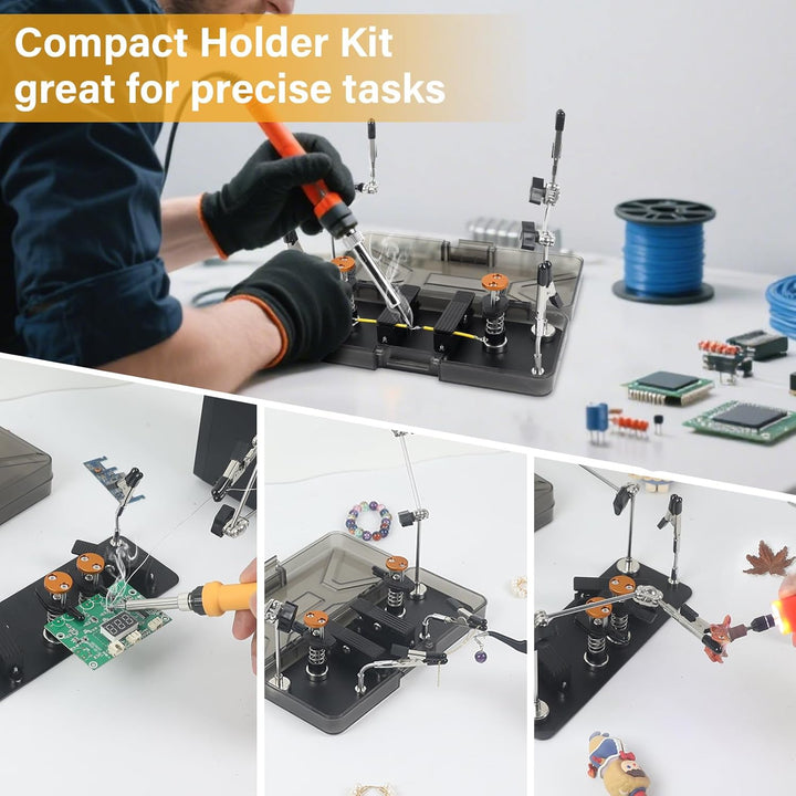 Magnetische Dritte Hand Löt-Halterung aus Metall, Verstellbare Helping Hands Klemme für Elektronik,