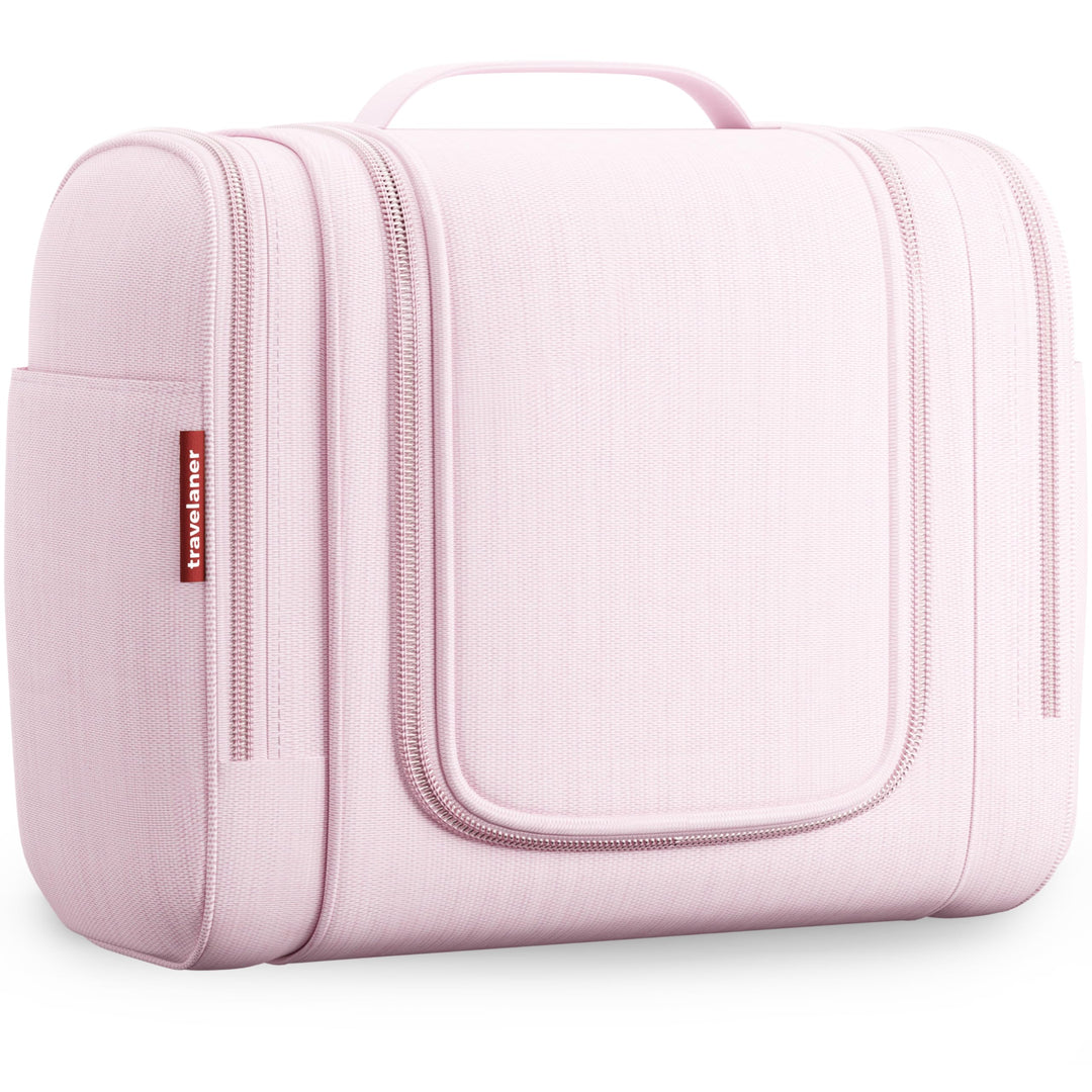 Travelaner Kulturbeutel zum Aufhängen, Damen/Herren, 7L, Rosa | Grosse Kulturtasche mit Haken: Kosme