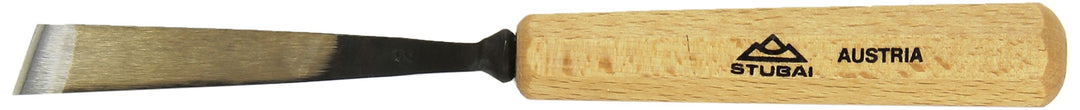 STUBAI Stemmeisen Stechbeitel Serie 52 - Form 2 | Gerades Balleisen, schräg - 14 mm, mit Holzgriff,